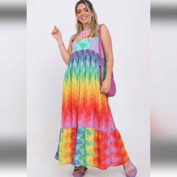 FARM Rio Dresses & Skirts - FARM Rio Cropped Dress The Future Is Green Size Medium